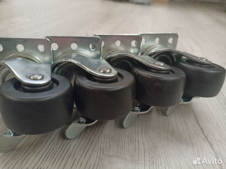 Мебельные колёсики с тормозом, усиленные, 4 шт