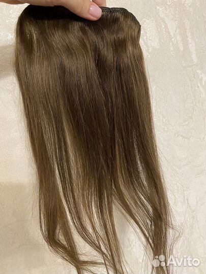 Натуральные волосы на заколках