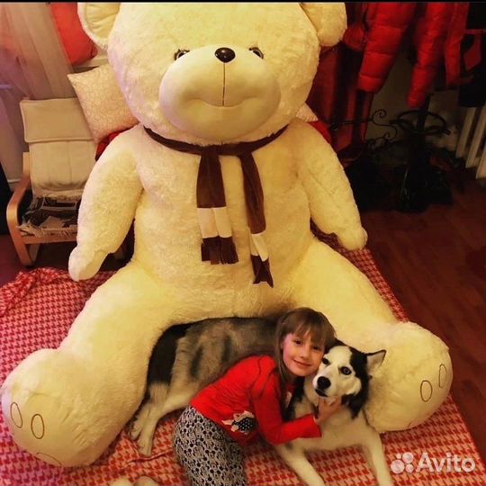 Плюшевый медведь 2 метра