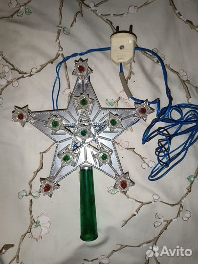 Гирлянда звезда макушка елочная