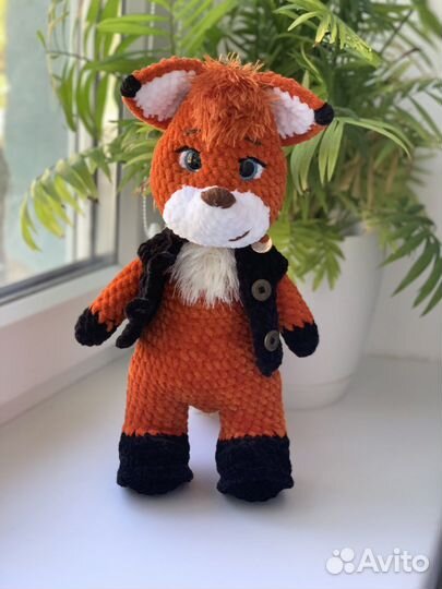 Лисенок (вязаные игрушки амигуруми крючком)