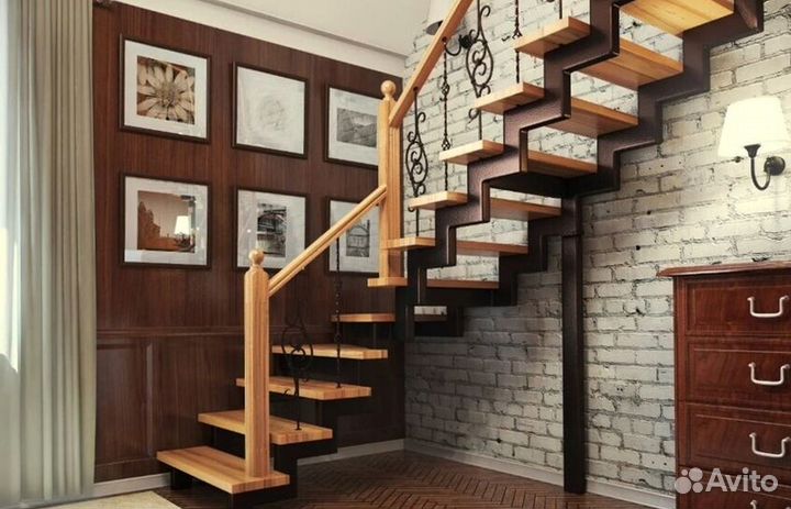 Обшивка ступеней Дубом