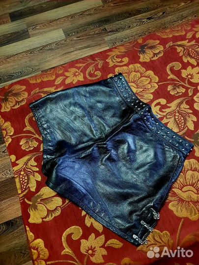 Шорты женские кожаные