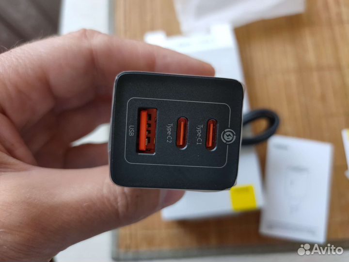 Baseus GaN 65w + Кабель Type-C 100Вт