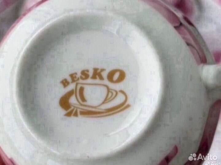 Новый фарфоровый сервиз на 6 персон орхидеи