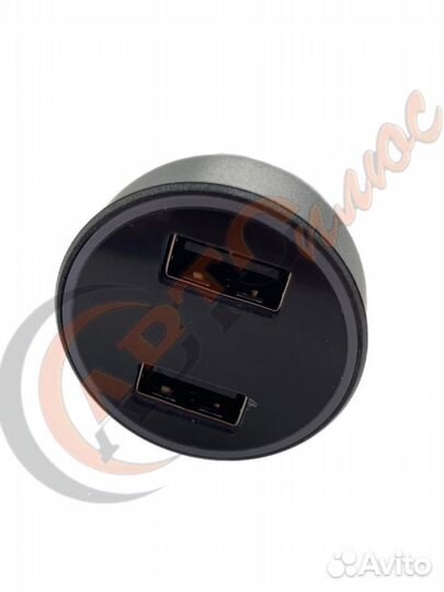 Адаптер-зарядка 2 USB (12/24V; 5V-3,4А) черный в к
