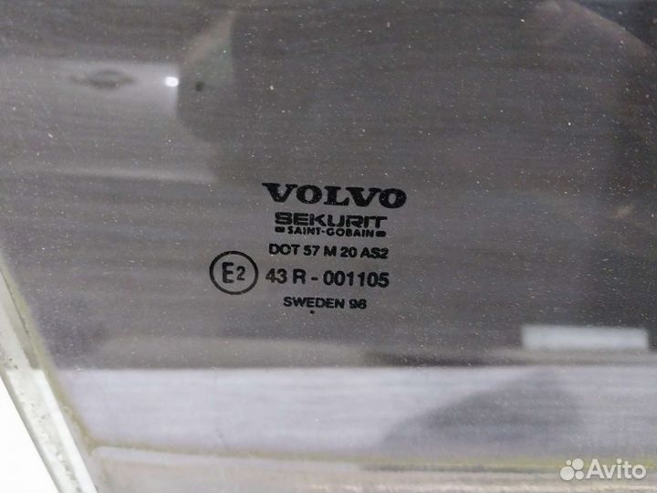 Стекло заднее правое Volvo S80 1998-2003