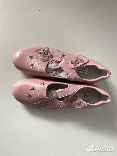 Туфли сандали для девочки кожа 35 36 розовые новые