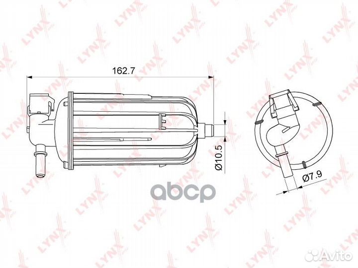 Фильтр топливный LF1079M lynxauto