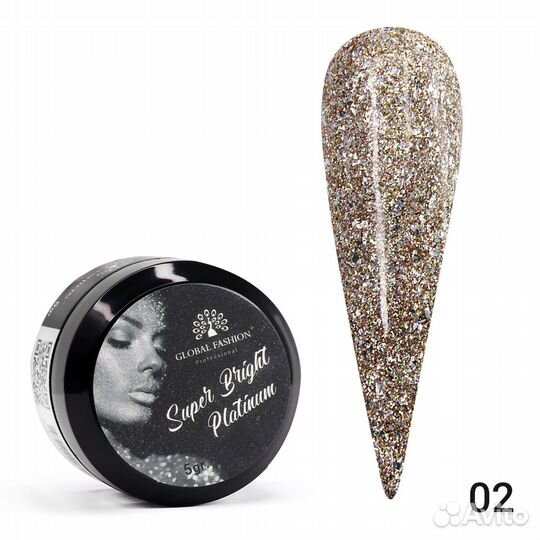 Гель краска Super Bright platinum, 5 гр 02