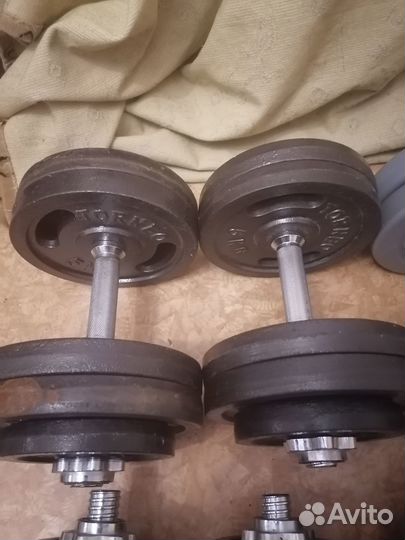 Гантели разборные, масса от 3 до 27 кг