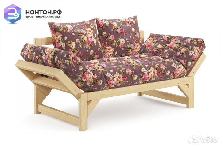 Диван кушетка Амбер бордовый