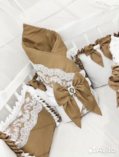 Комплект бортики в кроватку для новорожденных