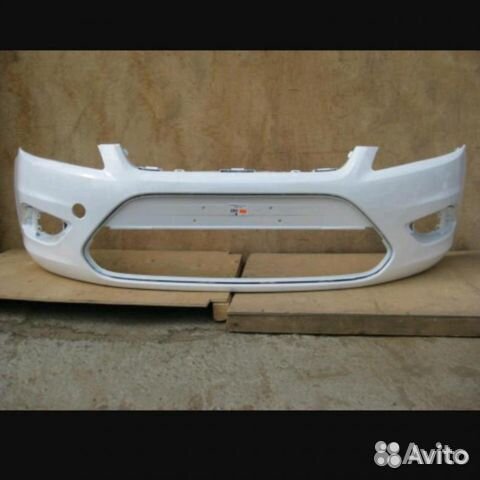 Передний бампер форд фокус 2 рестайл белый №17