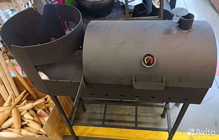 Мангал с печью под казан и казаном