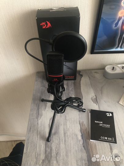 Игровой микрофон Redragon Seyfert. Новый