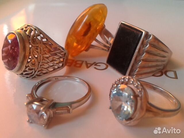 Кольца,серьги.Серебро.Винтаж