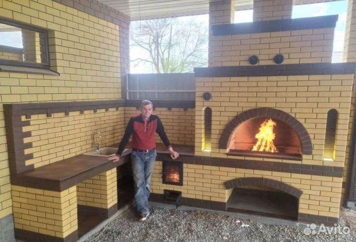 Печи камины барбекю, строительство мангалов