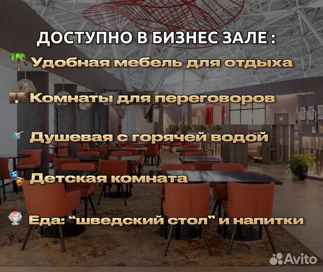 Проход в бизнес зал DME SVO VKO