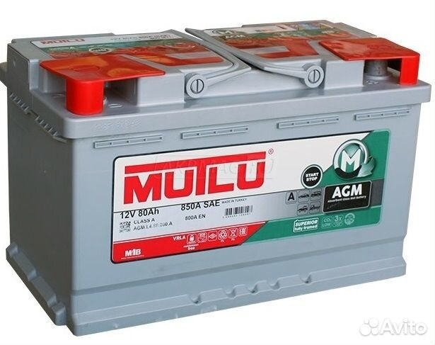 Аккумулятор гелевый AGM 80 Ач Mutlu на Вольво Киа