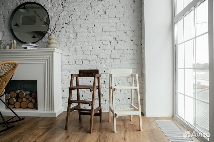 Детский растущий стул деревянный