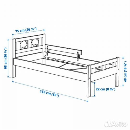 Детская кровать IKEA (Икеа)криттер (Kritter)