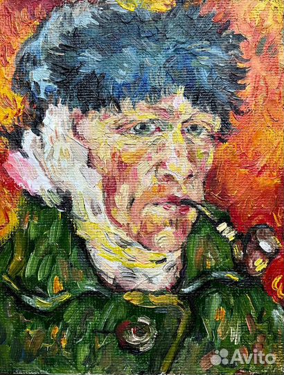 Картина маслом ван гог с трубкой