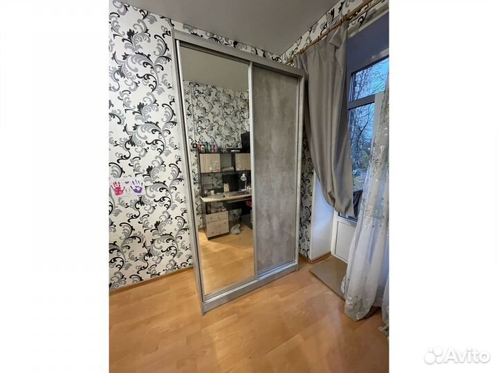 Шкаф купе 130см бетон светлый 1 зеркало