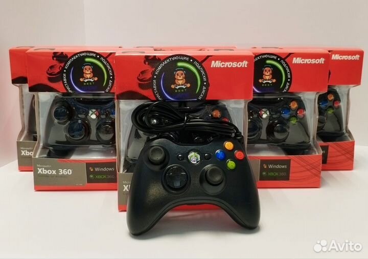 Геймпады xbox 360 чёрные новые