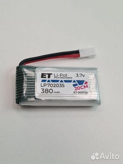 Аккумулятор ET LP702035-20CM 3.7В, 380мАч, Li-Pol
