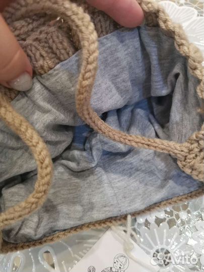 Шапка эльфик вязаная для девочки новая