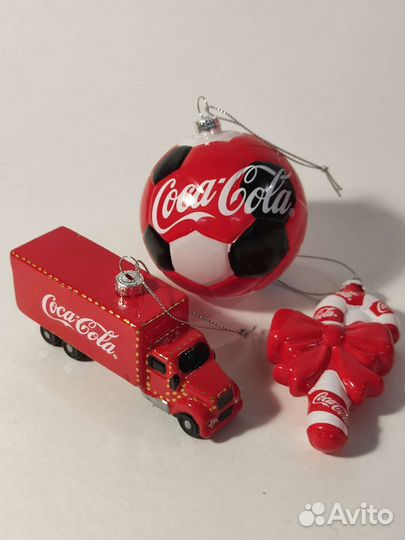 Новогодняя игрушка,новые,Coca-Cola, стекло (набор)