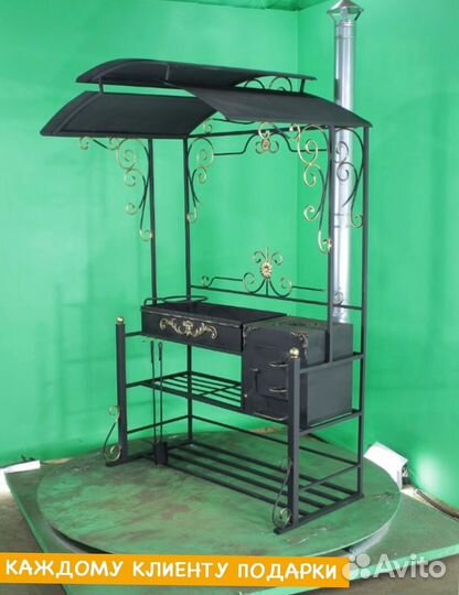 Мангал с печью