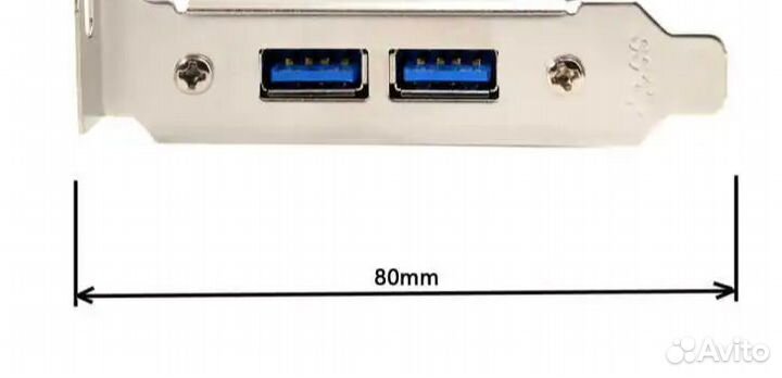 Планка низкопрофильная 2 порта USB 3.0 на заднюю п