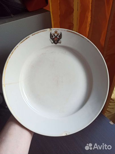 Тарелка антиквариат ифз 19 век. Клеймо Александр 2
