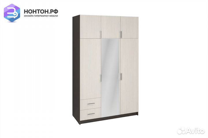 Шкаф 3-створчатый Сеул венге / лоредо