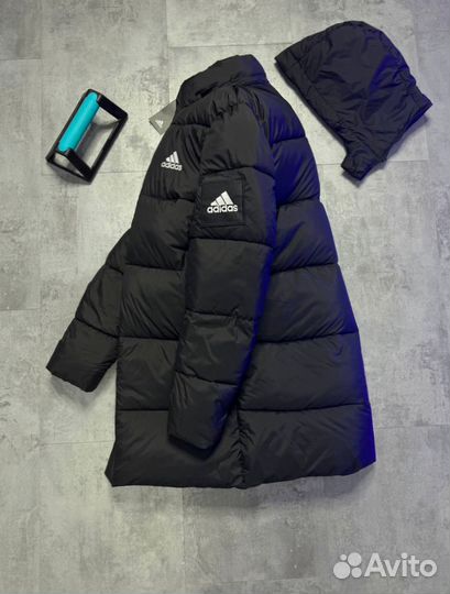 Мужская зимняя удлинённая куртка Adidas 48-56
