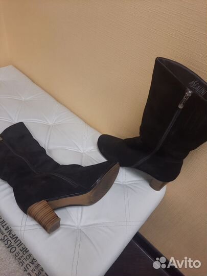 Сапоги замшевые 39 р