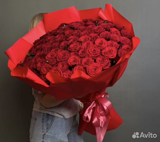 Букет роз 101 красные розы 51шт 101шт