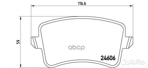 Колодки тормозные дисковые задн P85100 Brembo