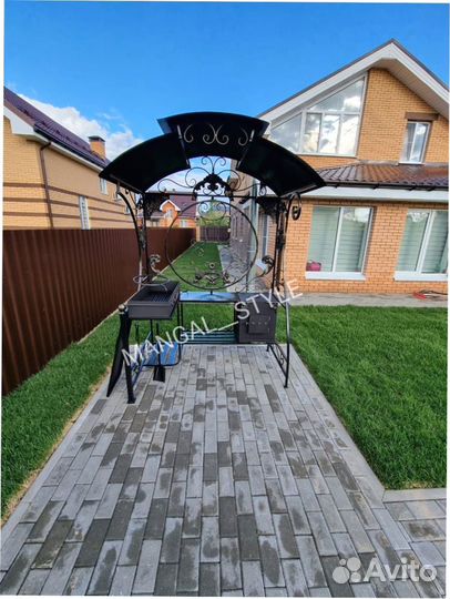 Мангал с крышей