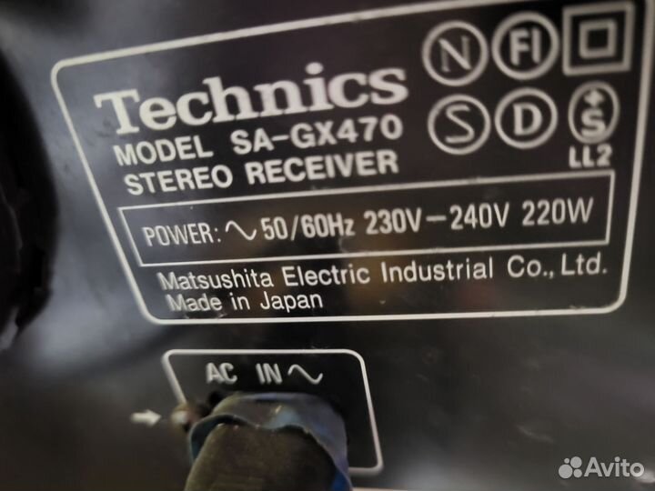 Ресивер усилитель звука Technics SA-GX470