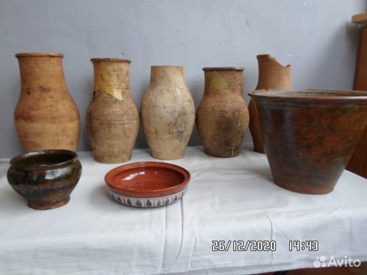 Кувшин старинный, квасник, горшочек, салатник