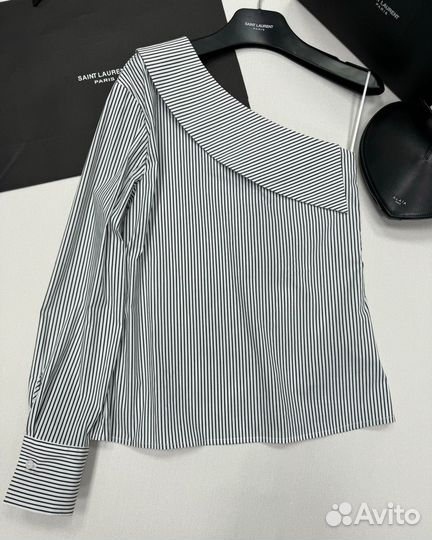 Saint laurent рубашка на одно плечо
