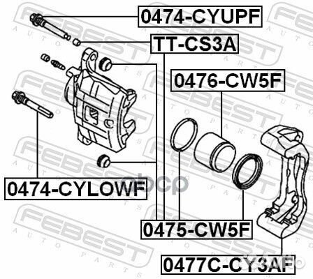 Скоба переднего тормозного суппорта 0477C-CY3AF