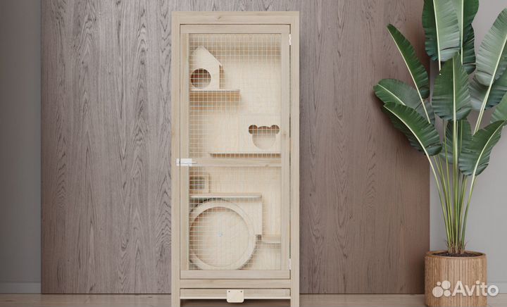 Клетка для грызунов шиншилл дегу Р3В 140х60х60