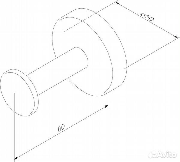 Крючок Am.Pm Inspire 2.0 A50A35822, черный матовый
