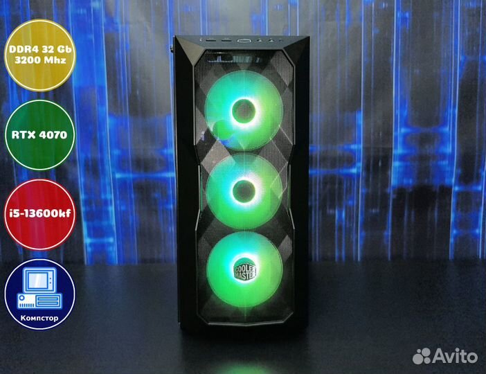 Мощный пк 2024 i5-RTX4070-32DDR4-ZOD6072453891-B760