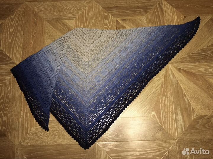 Платок, косынка, шаль вязаная вручную