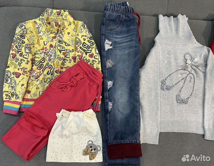 Одежда на девочку 3-4 года, пакетом (8 вещей)